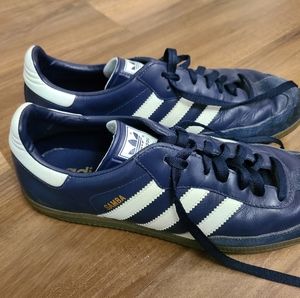 Adidas Sambas navy blue indoor soccer football shoes